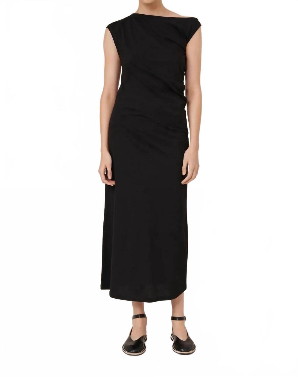 NEW KOWTOW asymmetric maxi dress in black